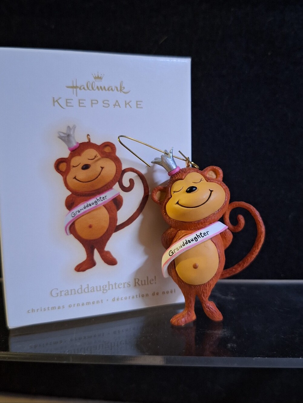 Hallmark Keepsake 2009 Christmas Ornament Granddaughters Rule! Crown Sash 3"H
